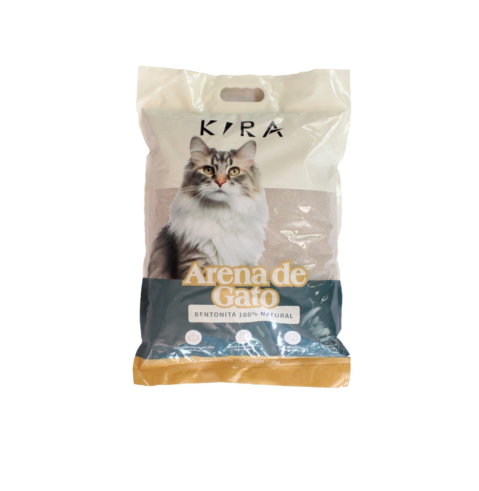 Arena de Gato KIRA · Bentonita 100% Natural